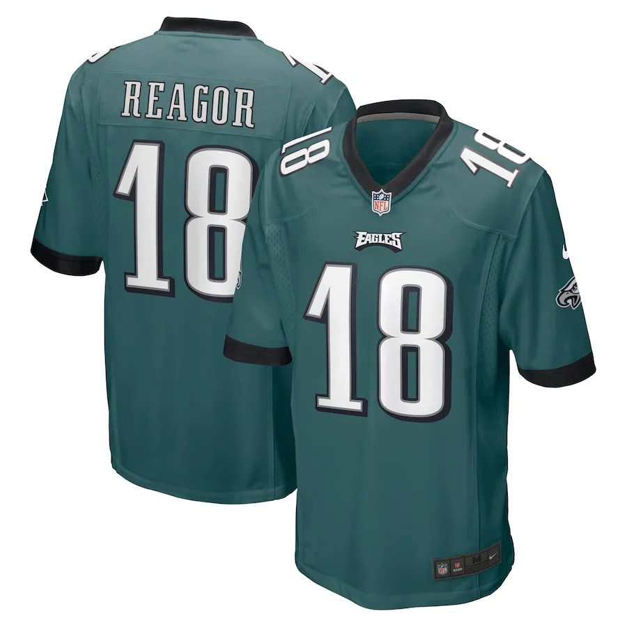 Men Philadelphia Eagles 18 Jalen Reagor Nike Midnight Green Player Game NFL Jersey